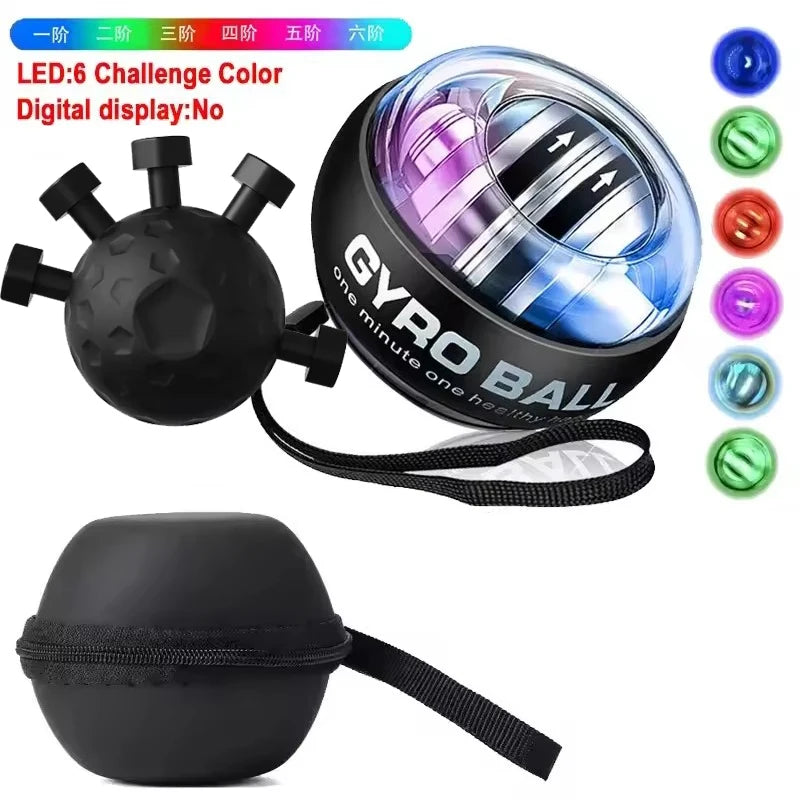 Self-Starting Wrist Gyro Ball Power Trainer Ball Wrist Strengthening Device Forearm Exerciser Strengthen Arms Fitness Equipmen
