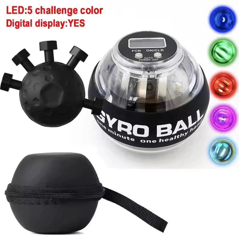 Self-Starting Wrist Gyro Ball Power Trainer Ball Wrist Strengthening Device Forearm Exerciser Strengthen Arms Fitness Equipmen