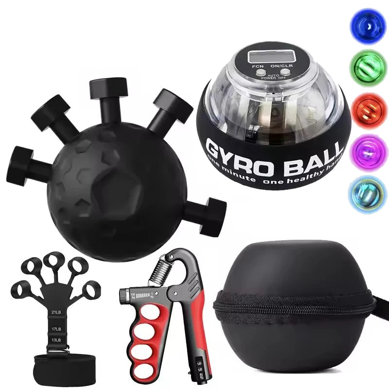 Self-Starting Wrist Gyro Ball Power Trainer Ball Wrist Strengthening Device Forearm Exerciser Strengthen Arms Fitness Equipmen