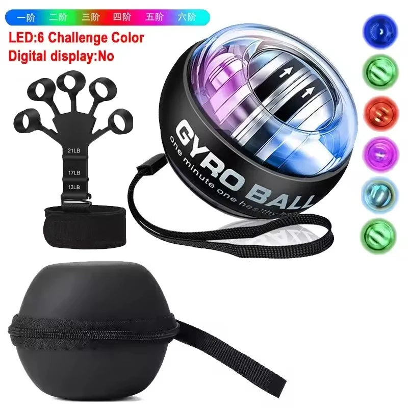 Self-Starting Wrist Gyro Ball Power Trainer Ball Wrist Strengthening Device Forearm Exerciser Strengthen Arms Fitness Equipmen