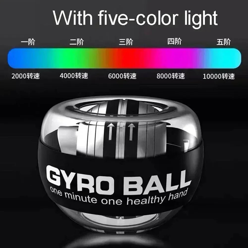 Self-Starting Wrist Gyro Ball Power Trainer Ball Wrist Strengthening Device Forearm Exerciser Strengthen Arms Fitness Equipmen