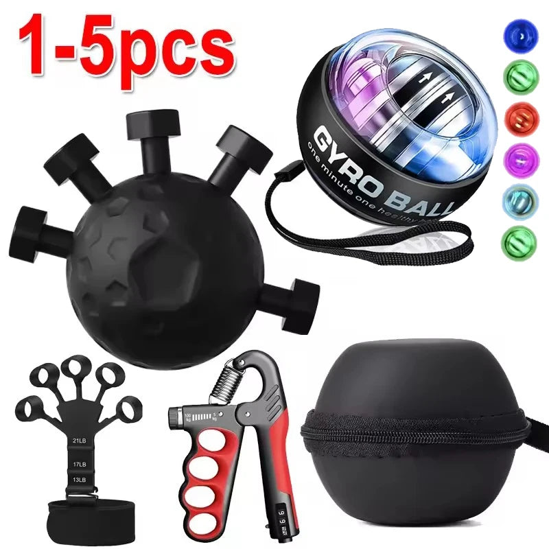 Self-Starting Wrist Gyro Ball Power Trainer Ball Wrist Strengthening Device Forearm Exerciser Strengthen Arms Fitness Equipmen