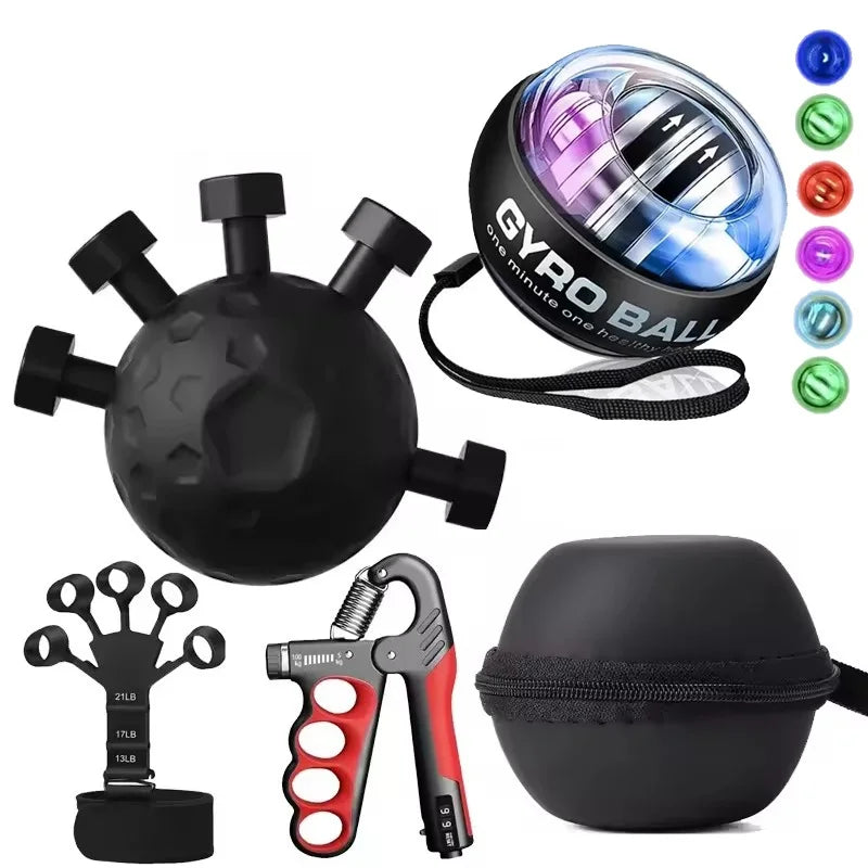 Self-Starting Wrist Gyro Ball Power Trainer Ball Wrist Strengthening Device Forearm Exerciser Strengthen Arms Fitness Equipmen