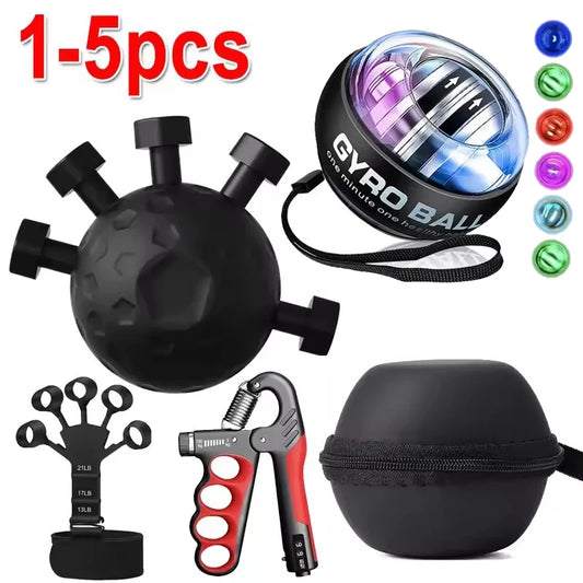 Self-Starting Wrist Gyro Ball Power Trainer Ball Wrist Strengthening Device Forearm Exerciser Strengthen Arms Fitness Equipmen
